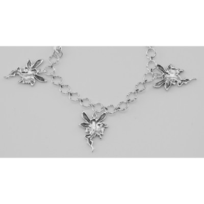 Angel / Fairy Charm Bracelet - Sterling Silver - B-112