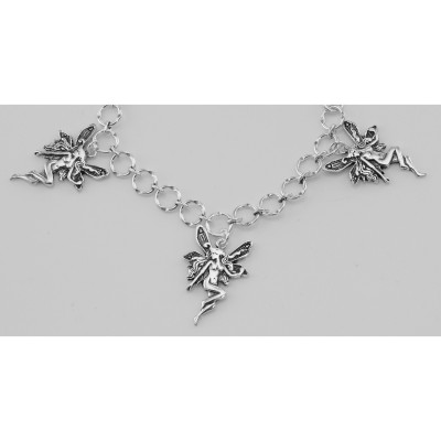 Angel / Fairy Charm Bracelet - Sterling Silver - B-112