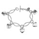 Beautiful Ferroni Italian made Twisted Heart Bracelet - 7 inch - Sterling Silver - B-7001