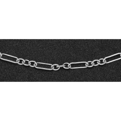 Sterling Silver 30 Heavy Deco Link Chain Necklace Trigger Lobster Claw Clasp - C-DECO-30