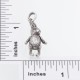 Moveable Rabbit Pendant Charm Arms, Legs & Head move in pure Sterling Silver - CH-6498