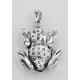 Frog Moveable Legs Charm Pendant - Movable - Sterling Silver - CH-22