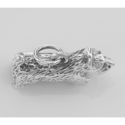 Scottie Dog Charm Pendant - Sterling Silver - CH-6179