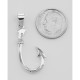 Classic Barbed Fish Hook Pendant - Sterling Silver - CH-6188