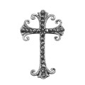 Antique Style Marcasite Cross Pendant - Sterling Silver