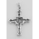 Antique Style Cubic Zirconia / Marcasite Cross Pendant Sterling Silver - CR-31