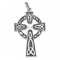 Classic Celtic Design Cross Pendant in Fine Sterling Silver