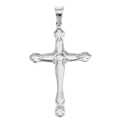 Classic Cross Pendant - Crucifix - Sterling Silver - CR-917