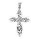 Beautiful Antique Style Filigree Cross Pendant - Sterling Silver - CR-940