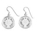 Vintage Style Cute as a Button Earrings - Sterling Silver