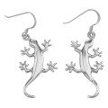 Fun Gecko Lizard Earrings - Sterling Silver