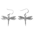Cute Filigree Dragonfly Earrings - Sterling Silver