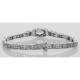 Art Deco Amethyst / Diamond Bracelet - Sterling Silver - FB-17-AM