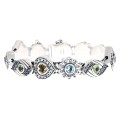 Slide Bracelet Garnet Peridot Citrine Amethyst Blue Topaz 7 3/4 Sterling Silver