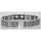 Art Deco Style Filigree Bracelet Genuine Amethyst  Diamond Sterling Silver - FB-42-AM