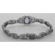 Victorian Style Amethyst Filigree Link Bracelet in Fine Sterling Silver - FB-47-AM