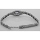 Victorian Style Amethyst Filigree Link Bracelet in Fine Sterling Silver - FB-51-AM