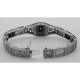 Art Deco Style 3 Stone Black Onyx and Diamond Filigree Link Bracelet Sterling - FB-57-O