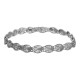 Victorian Style Filigree Link Bracelet in fine Sterling Silver - FB-60