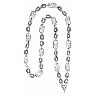 Custom Victorian Style Chain - 24 inches - Sterling Silver - FC-1301