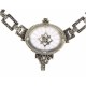 Custom Victorian Style Camphor Glass Diamond Chain - 18 inches - Sterling Silver - FC-662