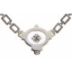 Custom Victorian Style Camphor Glass Diamond Chain - 18 inches - Sterling Silver - FC-662