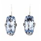 Blue Topaz Filigree Earrings - Sterling Silver - FE-1-BT