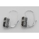 Smoky Topaz Filigree Earrings - Sterling Silver - FE-1-SM