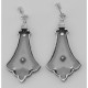Crystal / Diamond Filigree Drop Earrings - Sterling Silver - FE-104-CR