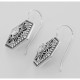 Art Deco Style Filigree Earrings w/ CZ - Sterling Silver - FE-281-CZ