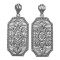 Diamond Filigree Drop Earrings - Sterling Silver