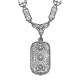 Victorian Style White Topaz Filigree Necklace with 18 Inch Chain Sterling Silver - FN-204-WT