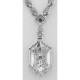 Victorian Style Diamond, Sapphire and Enamel Filigree Necklace Sterling Silver - FN-40-S