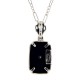 Genuine Black Onyx Filigree Pendant w/ Diamond - Sterling Silver - FP-51-O