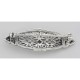 Antique Victorian Style Amethyst Pin / Brooch - Sterling Silver - FPN-109-AM