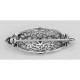 Antique Victorian Style Black Onyx Pin / Brooch - Sterling Silver - FPN-109-O