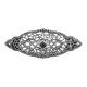 Antique Victorian Style Black Onyx Pin / Brooch - Sterling Silver - FPN-109-O