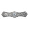 Art Deco Style Blue Topaz Filigree Bar Pin Brooch - Sterling Silver