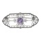 Art Deco Style Genuine Amethyst Filigree Pin / Brooch - Sterling Silver
