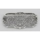 Antique Style Filigree Brooch - Pin with 3 Diamonds - Sterling Silver - FPN-175