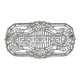Antique Style Filigree Brooch - Pin with 3 Diamonds - Sterling Silver - FPN-175