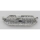 Art Deco Style Filigree Blue Sapphire Pin / Brooch - Sterling Silver - FPN-184