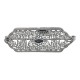 Art Deco Style Filigree Blue Sapphire Pin / Brooch - Sterling Silver - FPN-184