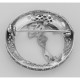 Antique Victorian Style Diamond Wreath Pin - Sterling Silver - FPN-201-D