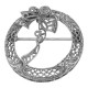 Antique Victorian Style Diamond Wreath Pin - Sterling Silver - FPN-201-D