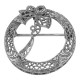 Antique Victorian Style Blue Sapphire Wreath Pin - Sterling Silver - FPN-201-S