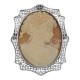 Victorian Style Italian Handcarved Cameo Pin or Pendant - Sterling Silver - FPN-203