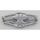 Victorian Style Amethyst Filigree Pin - Brooch - Sterling Silver - FPN-215-AM