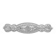 Art Deco Style Filigree 3 Diamond Bar Pin / Brooch - Sterling Silver - FPN-220-D