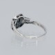 Sapphire / Emerald Filigree Ring - Deco Style - Sterling Silver - FR-1269-E